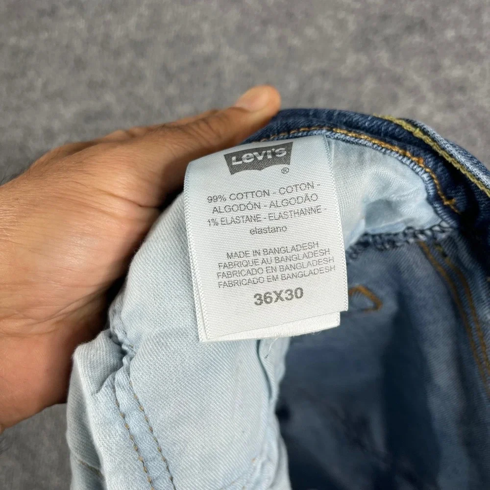 Levis 505 Jeans Mens Size 36x30 Blue Straight Leg Regular Fit Denim‎ Casual